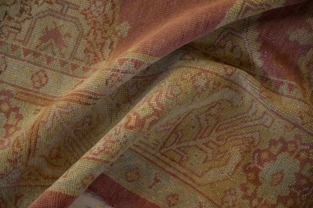8.5x11.5 Vintage Distressed Oushak Carpet