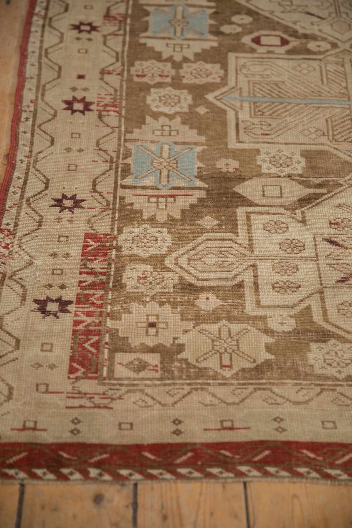 4x9.5 Antique Distressed Caucasian Rug Runner