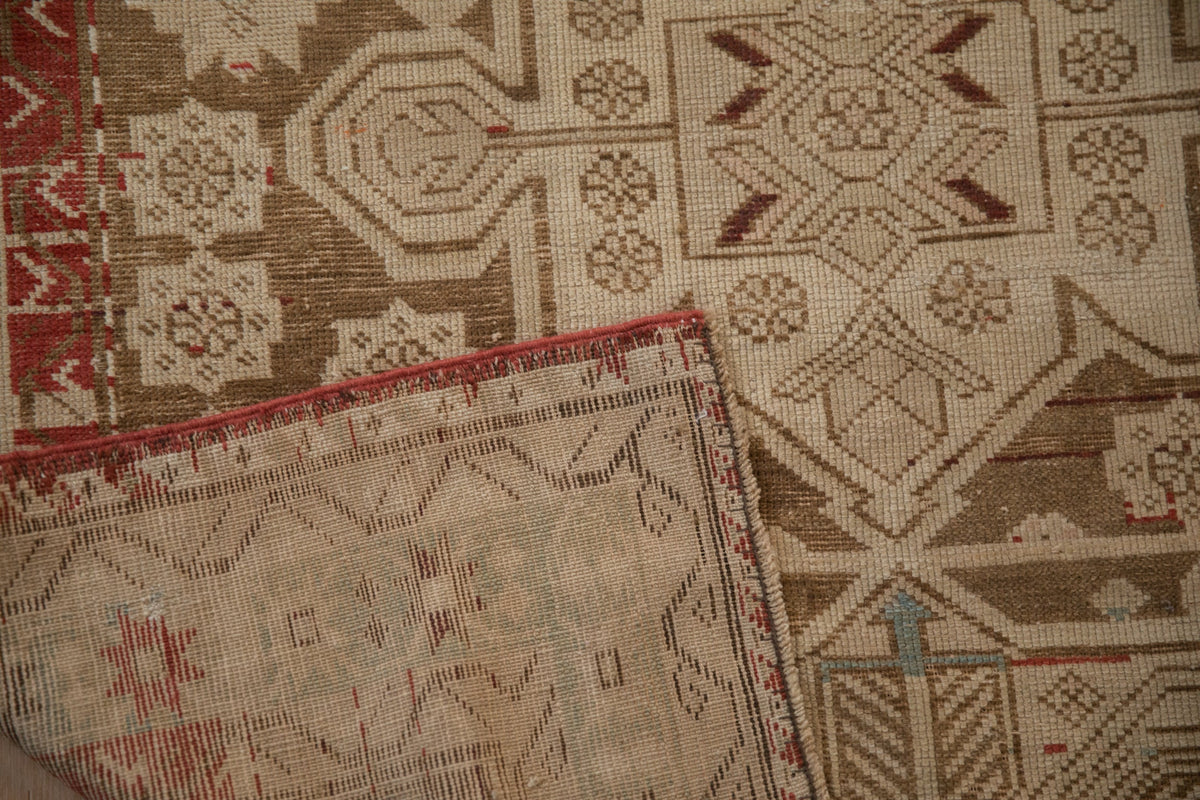 4x9.5 Antique Distressed Caucasian Rug Runner