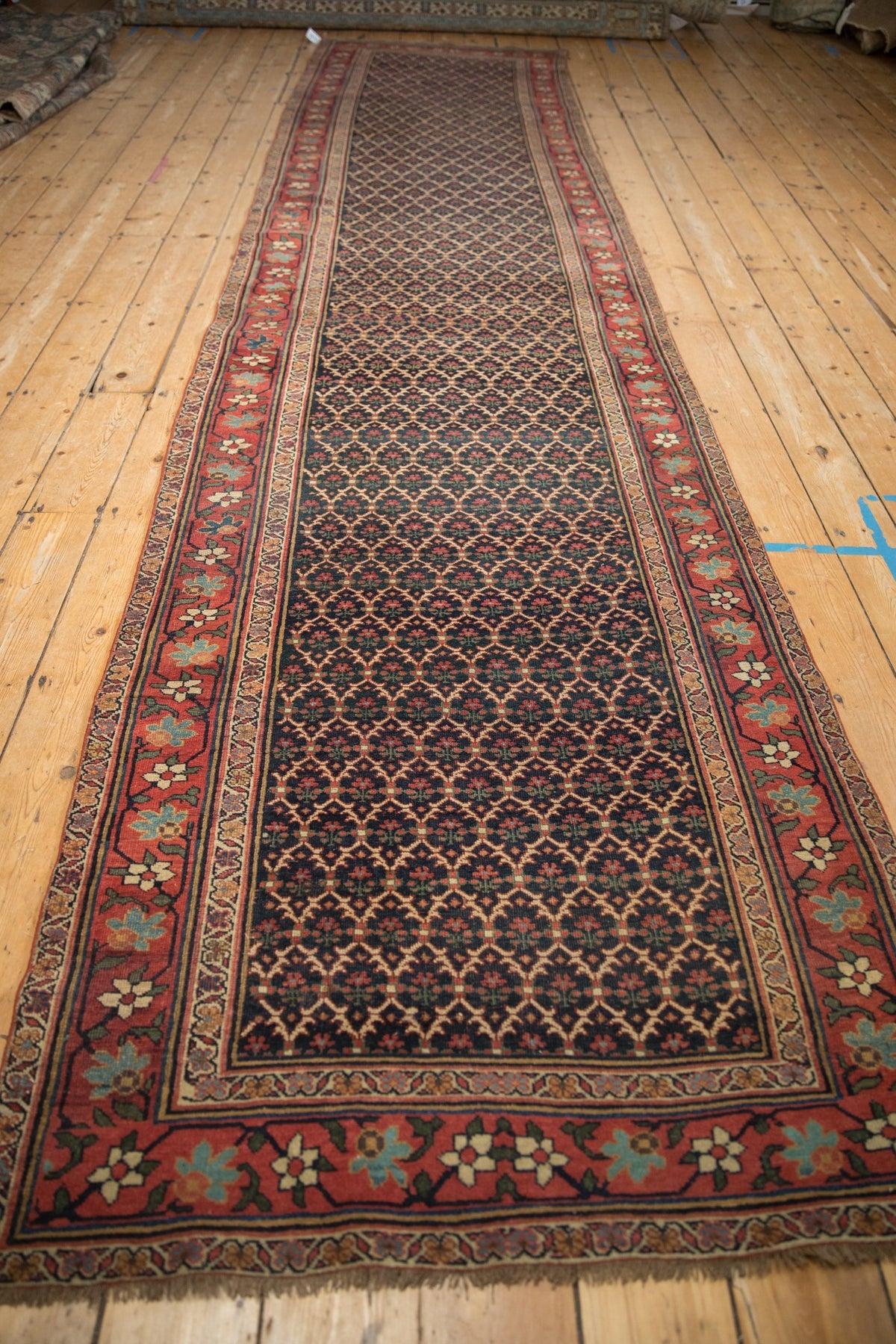 3.5x15 Antique Bijar Rug Runner