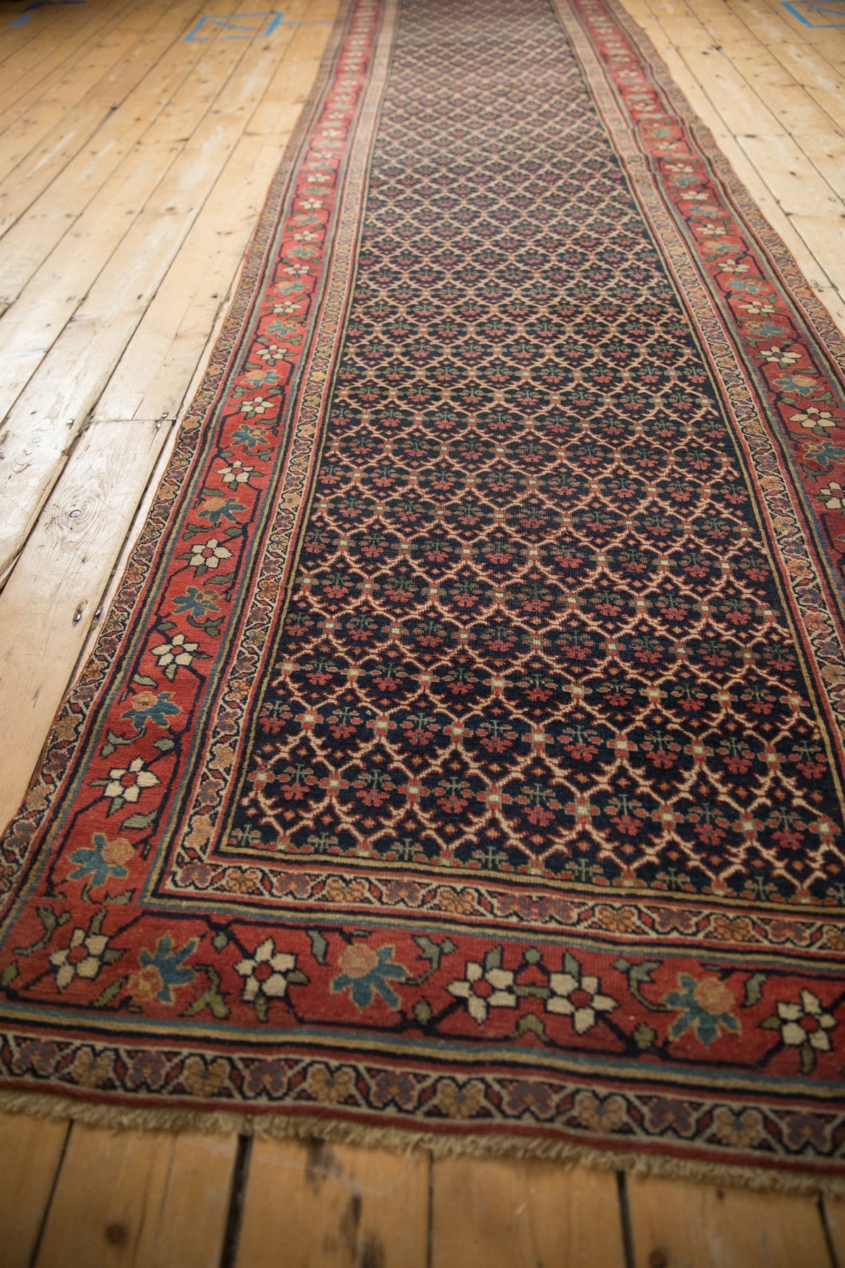3.5x15 Antique Bijar Rug Runner