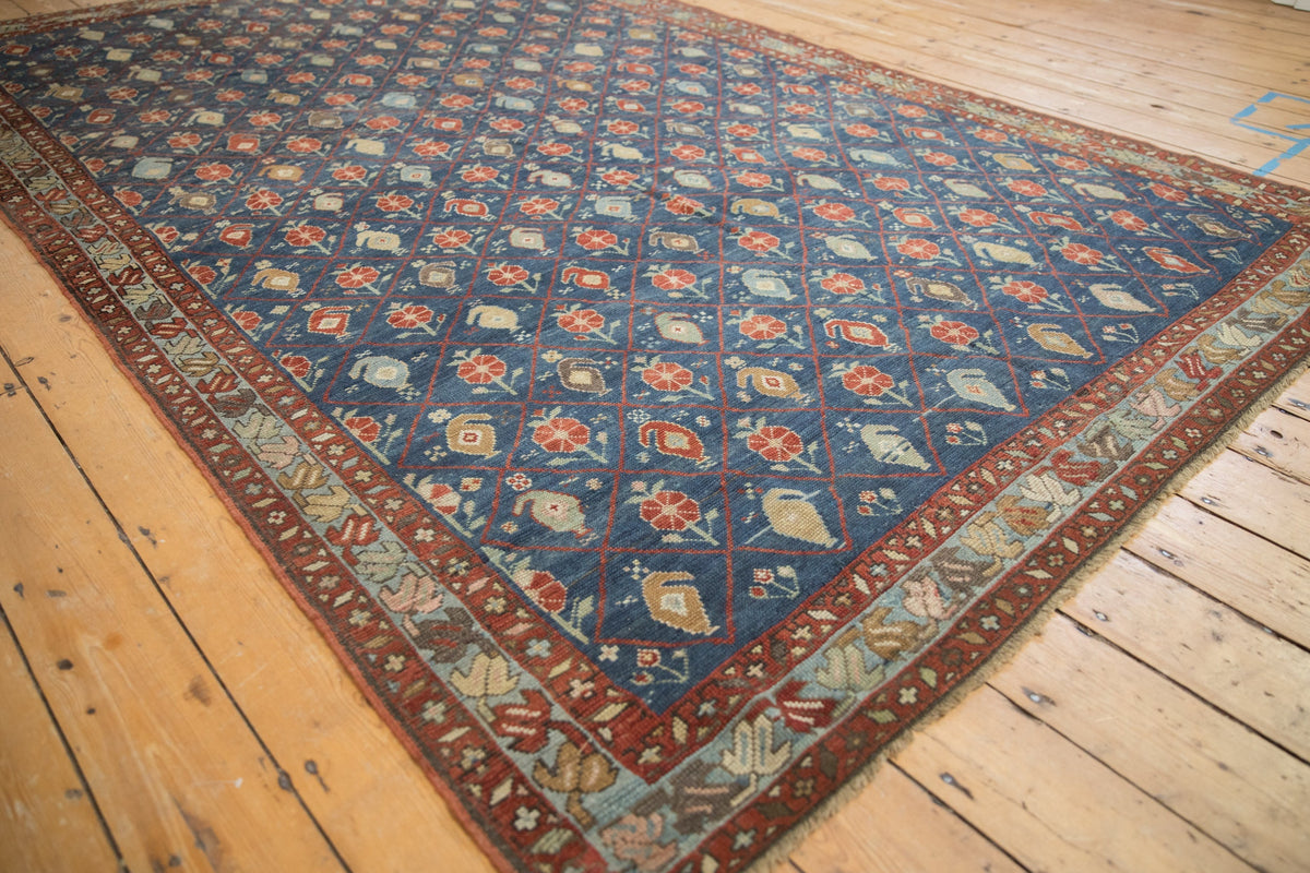 6.5x10.5 Antique Distressed Kurdish Carpet