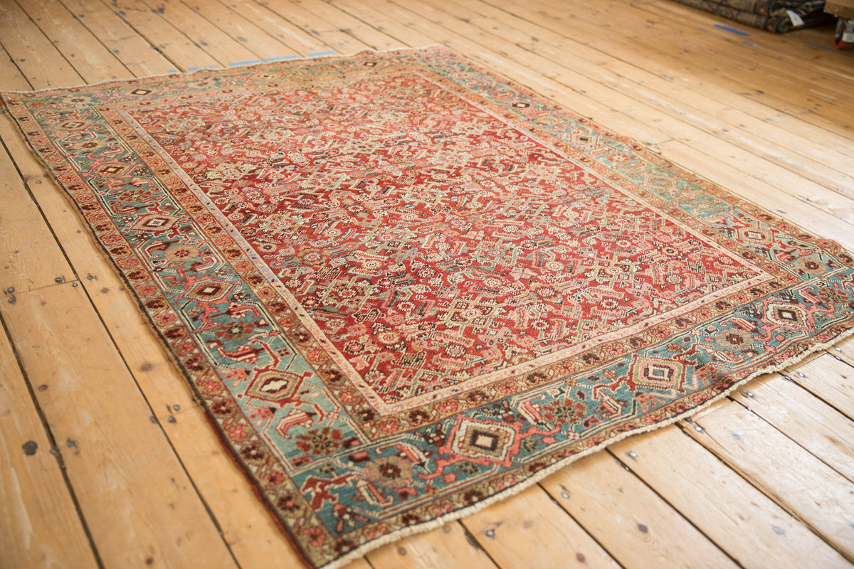 4.5x6 Antique Heriz Rug