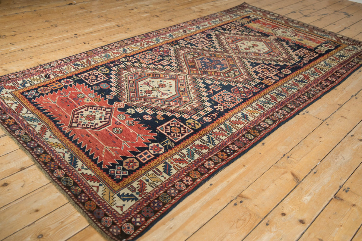 4.5x9 Antique Caucasian Rug Runner
