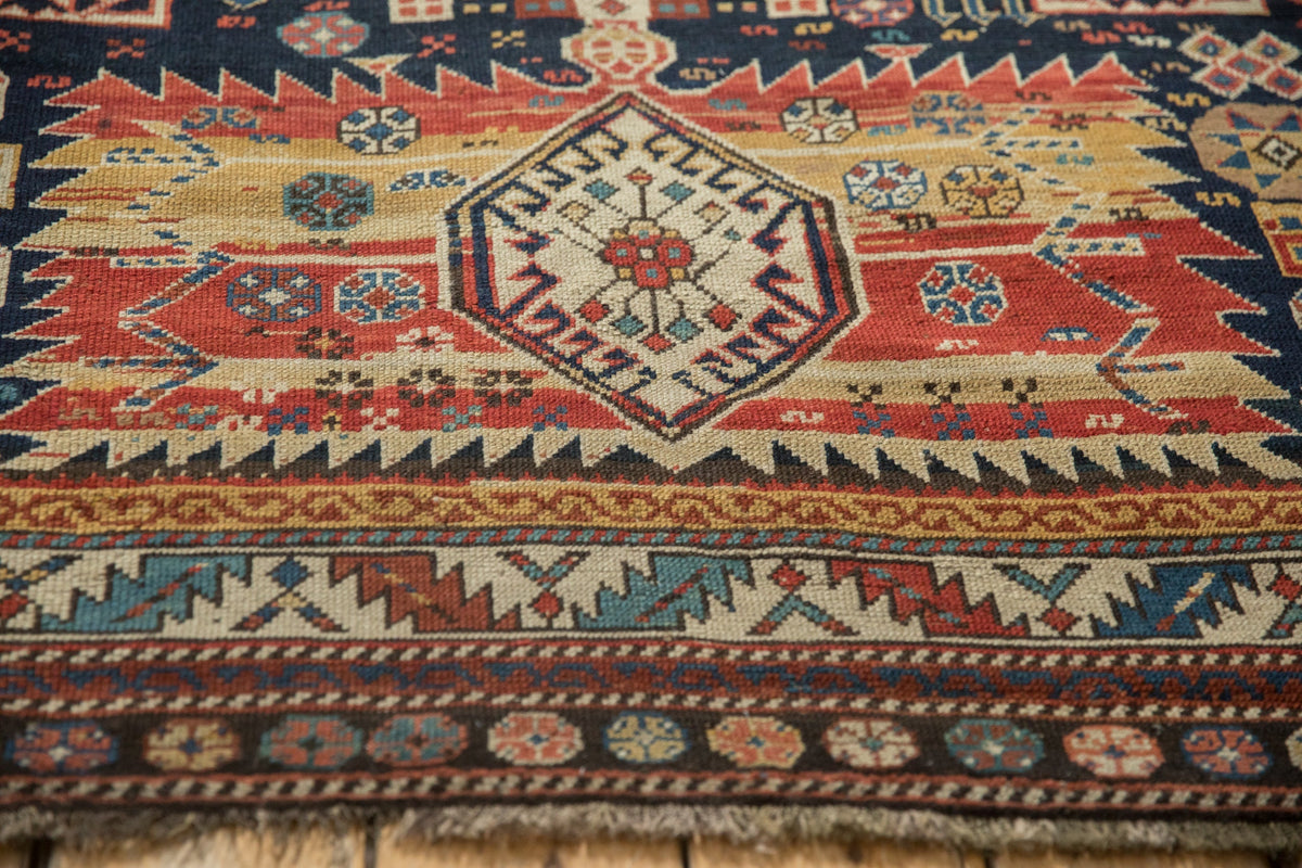4.5x9 Antique Caucasian Rug Runner