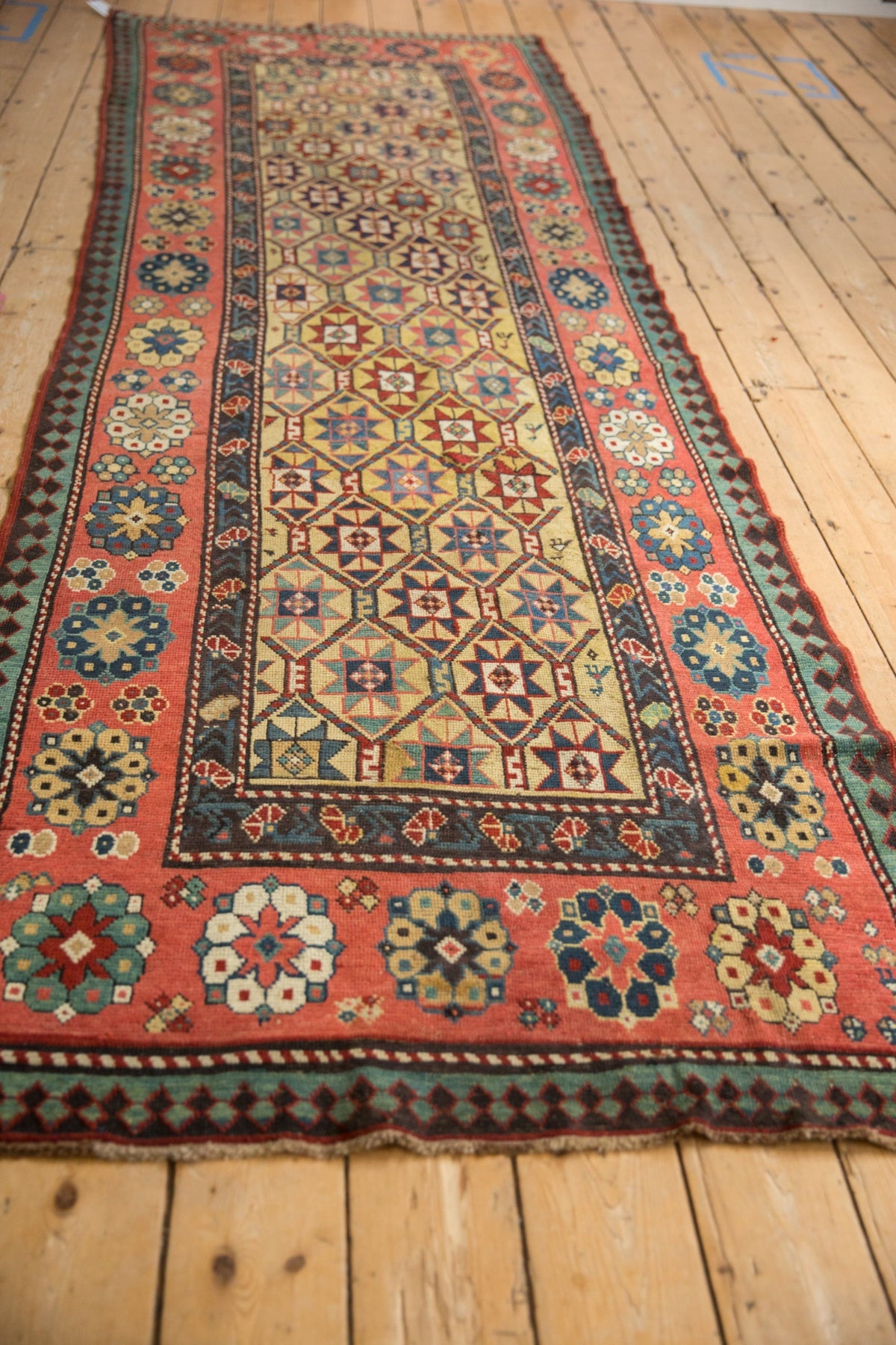 4x11.5 Antique Kazak Rug Runner