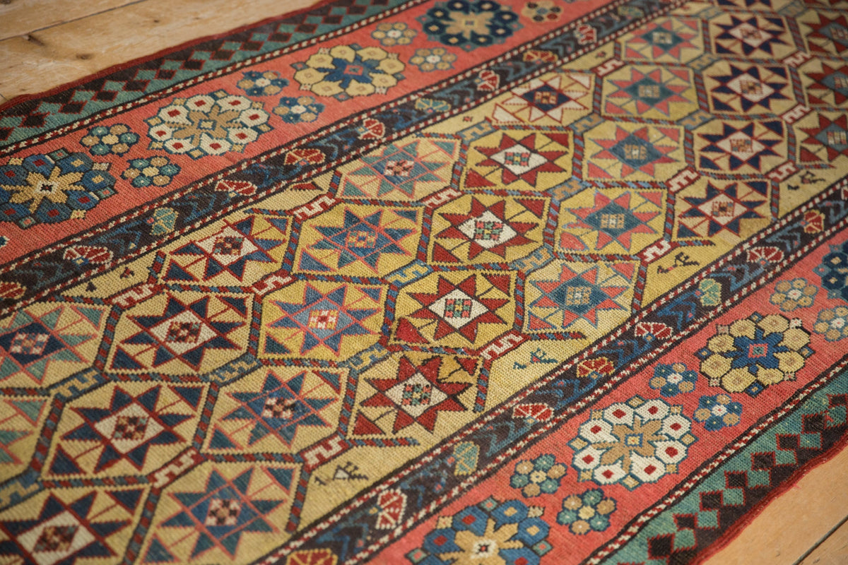 4x11.5 Antique Kazak Rug Runner