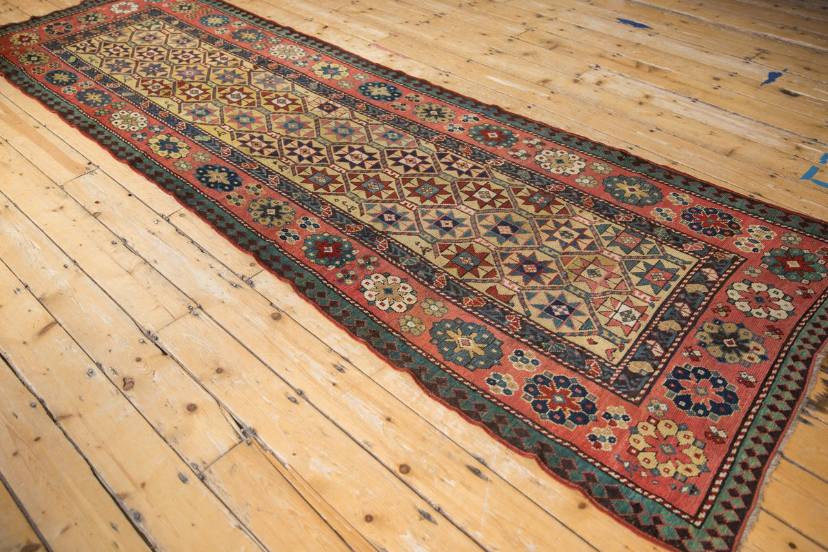 4x11.5 Antique Kazak Rug Runner