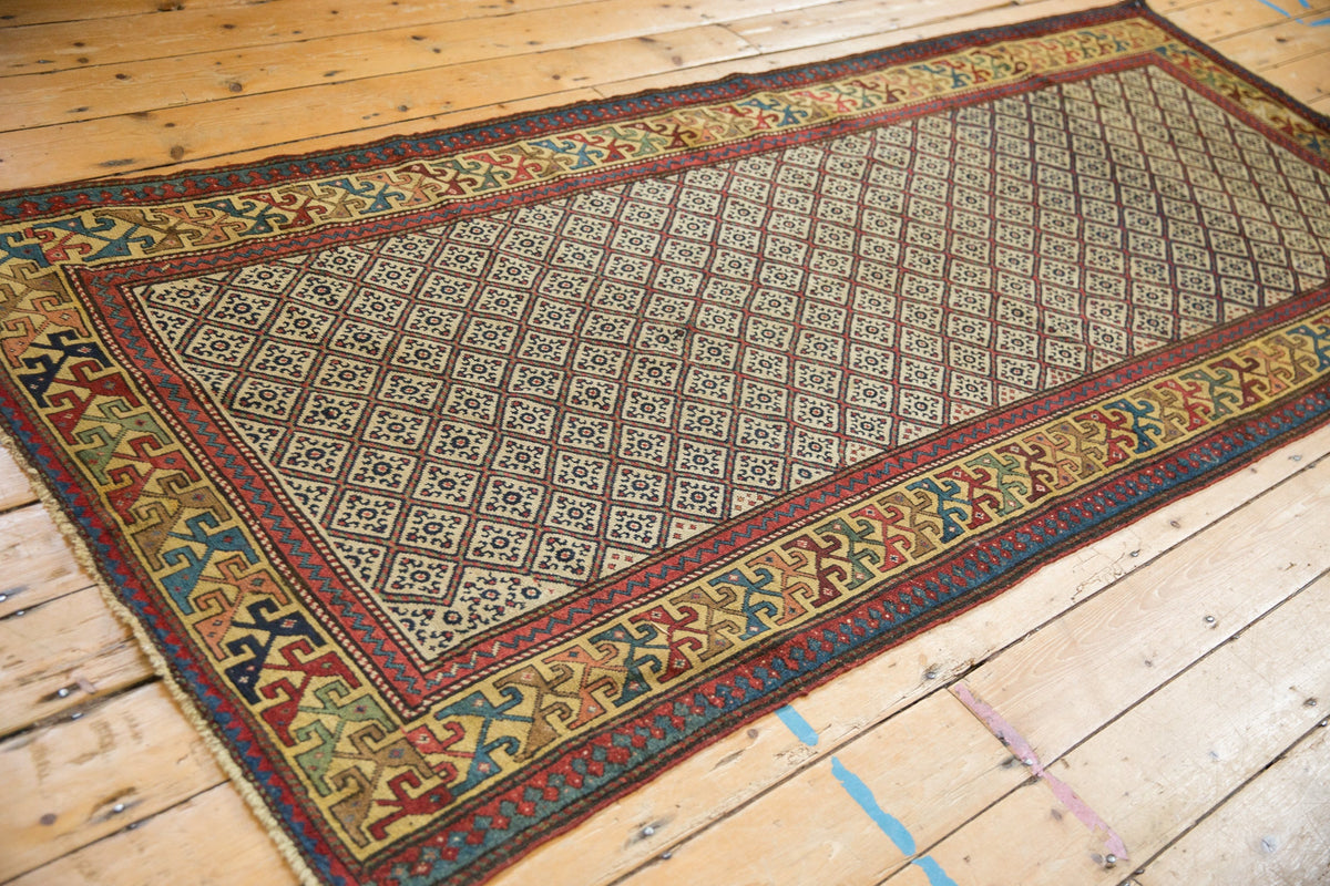 4x9 Antique Caucasian Rug Runner