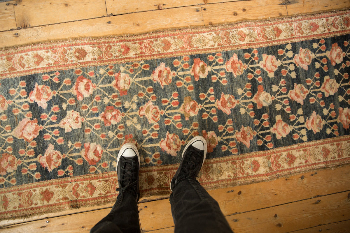 2.5x9 Antique Kurdish Hamadan Rug Runner