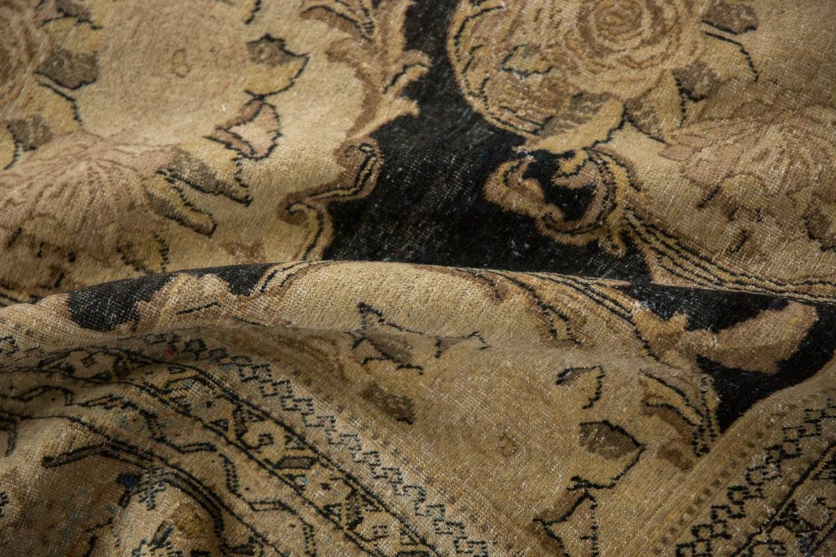 10x13 Antique Distressed Tabriz Carpet