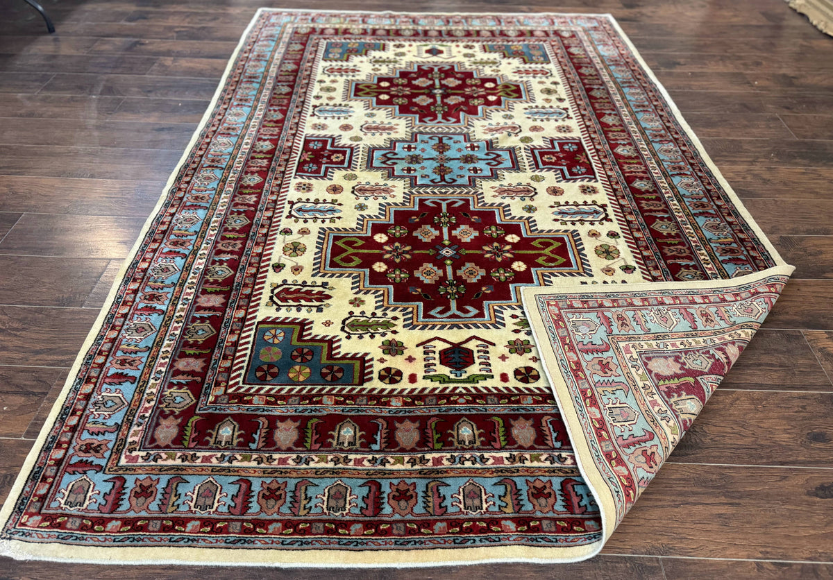 Turkish Kazak Rug 6x9, Geometric Medallions - Jewel Rugs, view 11