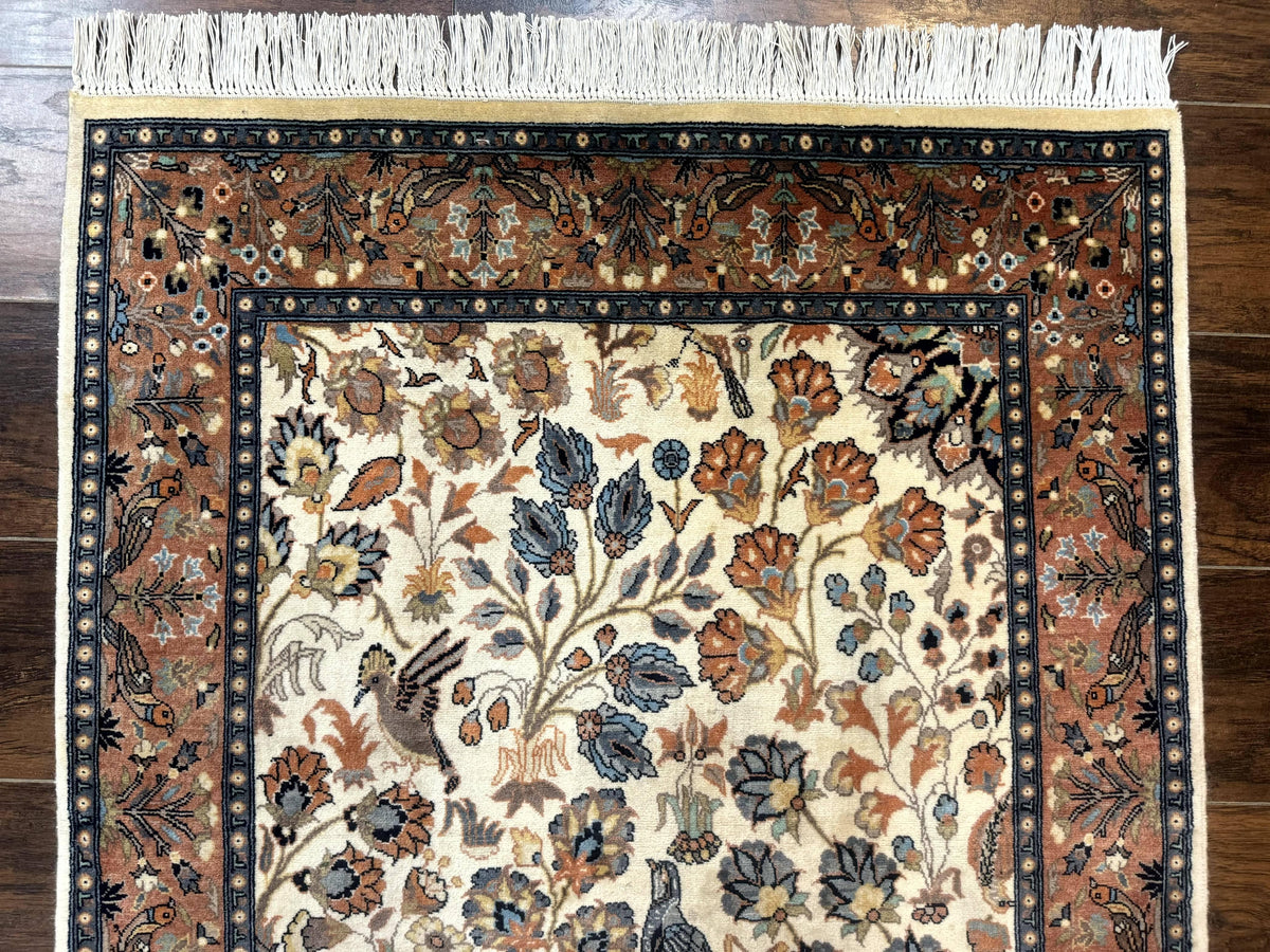 Small Pak Persian Rug 3x5, Peacock Birds Floral - Jewel Rugs, view 4