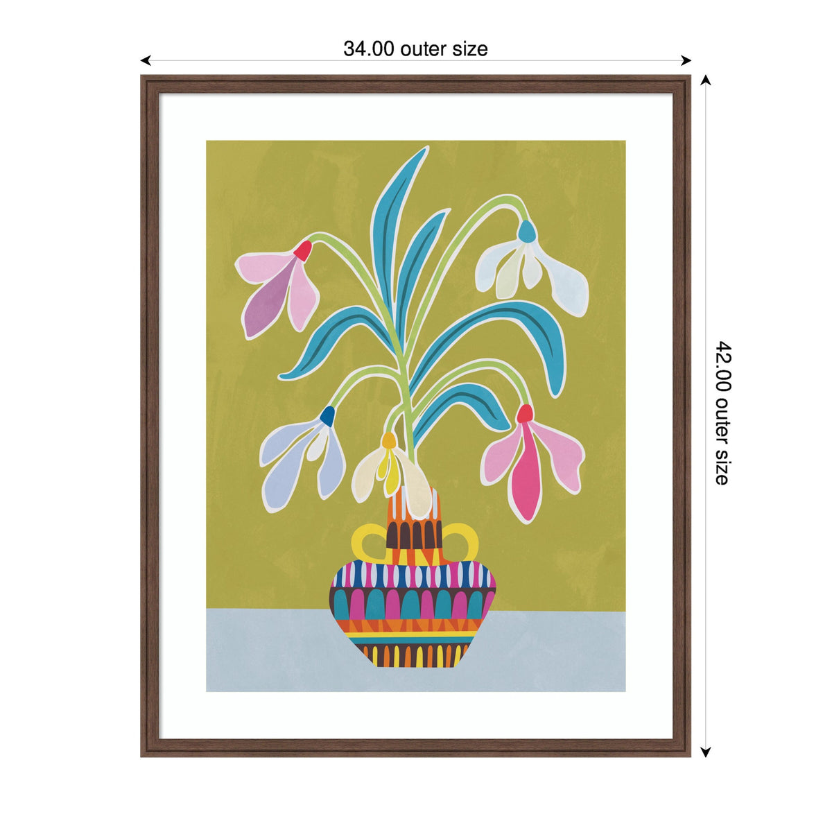 Framed Art Snowdrops the January Birth Flower by Rachel Lee