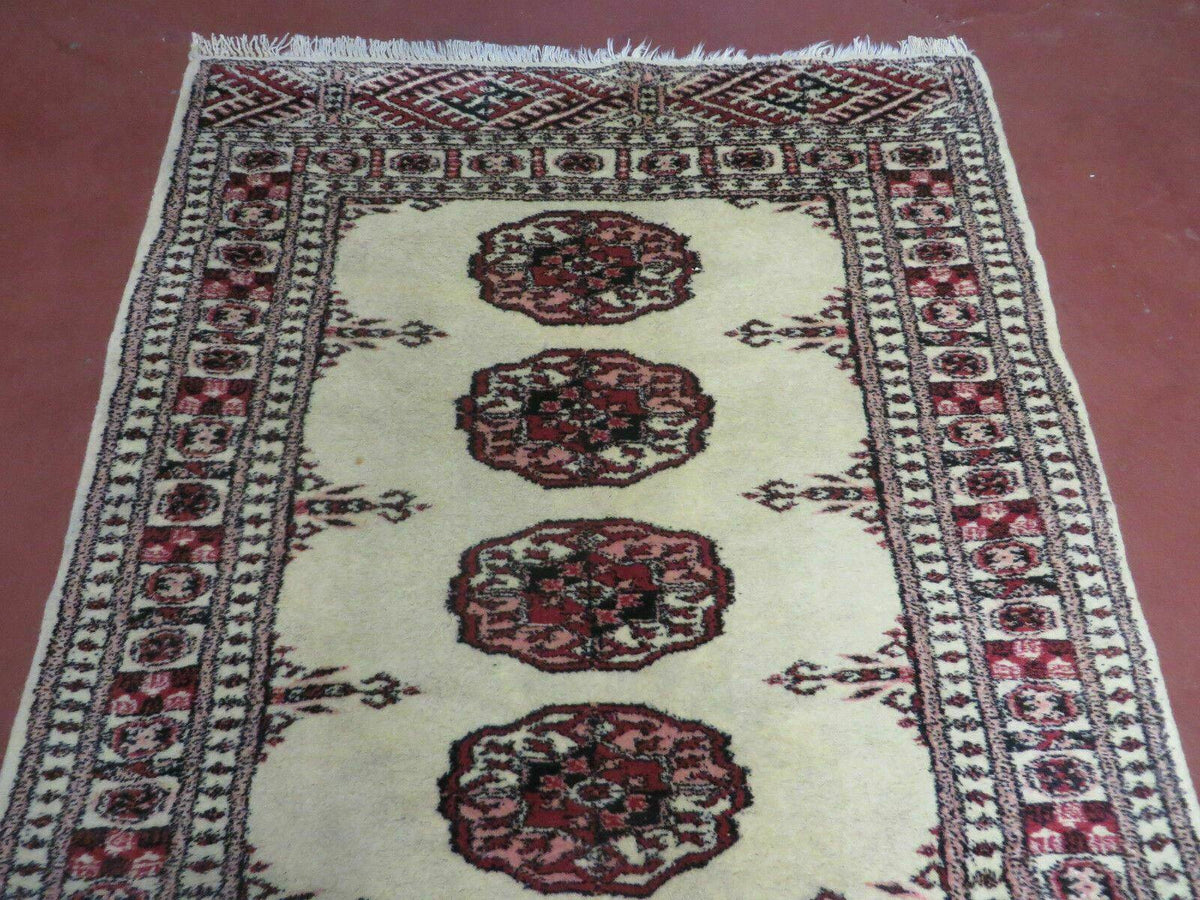 2' 7" x 7' Handmade Finely Knotted Pakistani Turkoman Bokhara Detailed Wool Rug - Jewel Rugs, view 4