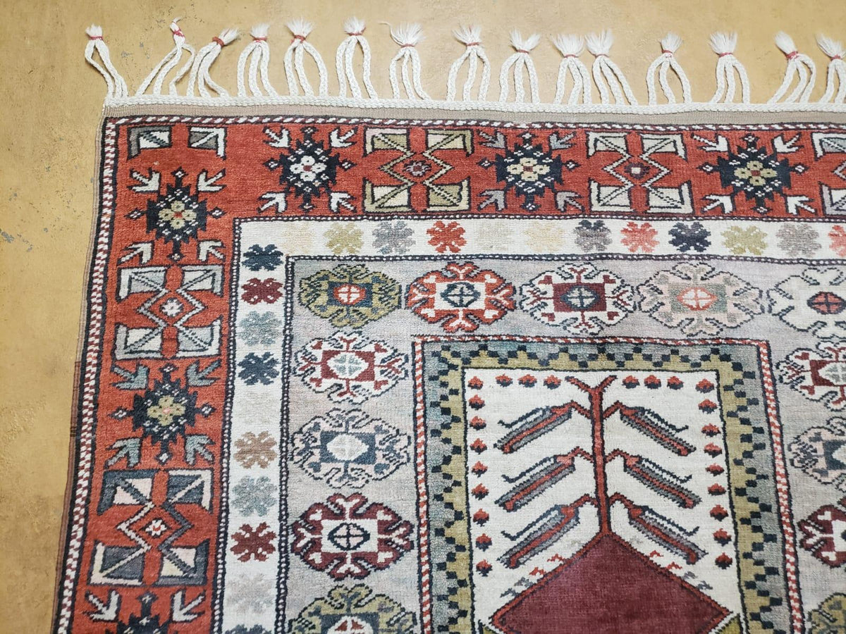 4x8 Turkish Rug - Turkish Oriental Carpet - Tribal Rug - Talesh Rug - Hand Knotted Wool Area Rug 4' 4" x 7' 6" Bedroom Rug Vintage - Jewel Rugs, view 6