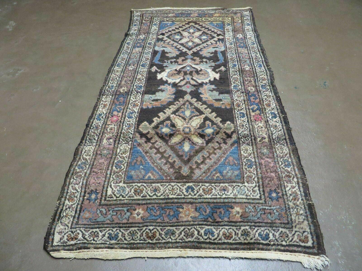 3' X 6' Antique Handmade India Floral Oriental Wool Rug Veg Dyes Nice - Jewel Rugs, view 11