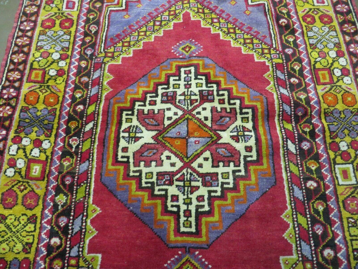 4' X 7' Antique Handmade Turkish Oushak Wool Rug Carpet Red Nice - Jewel Rugs, view 4