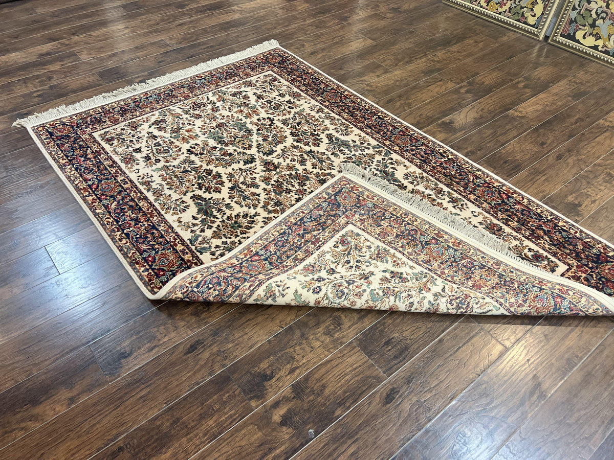 Karastan Rug 5.9 x 9, Ivory Sarouk #760, Wool Vintage Original Collection 700 Series - Jewel Rugs, view 12