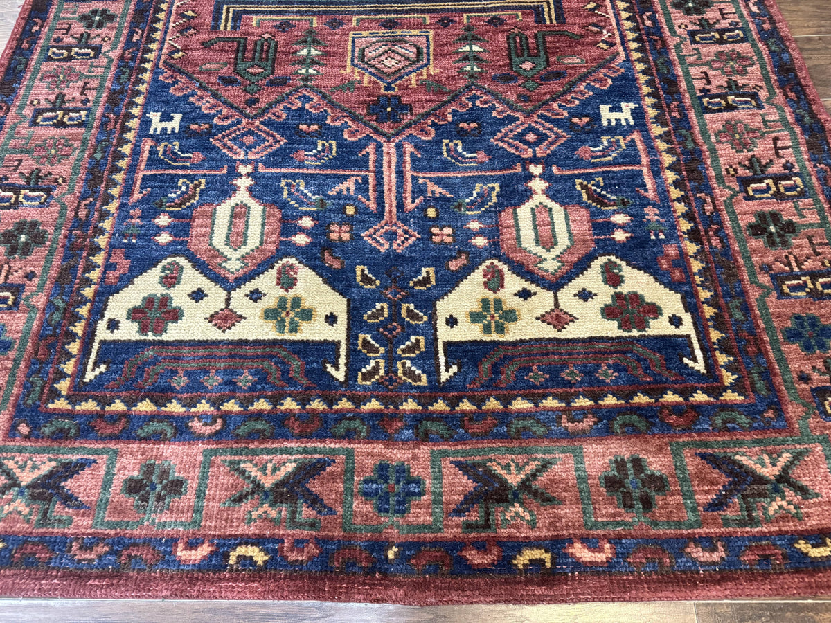Persian Tribal Heriz Design Rug 6x9, Pottery Barn Rug, Hand Knotted Wool Vintage Rug - Jewel Rugs, view 6