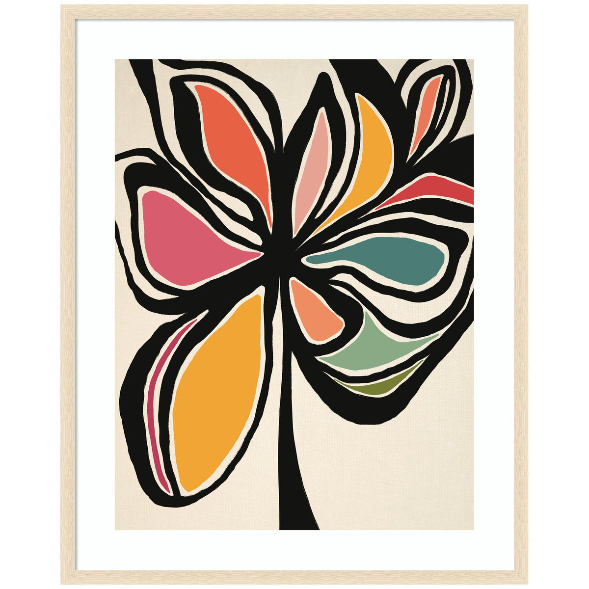 Framed Art Midnight Floral 2 by Alicia Bock
