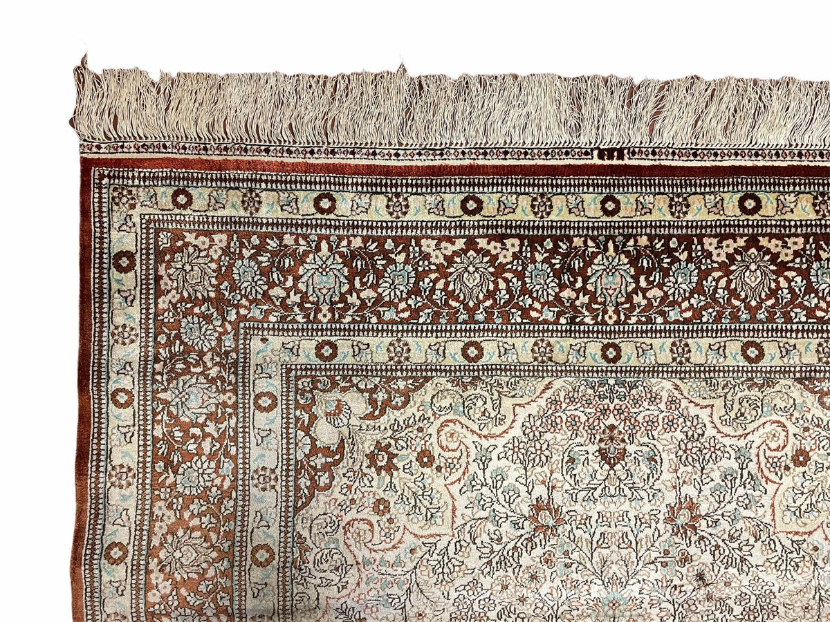 4' X 6' Vintage Fine Handmade Chinese Oriental Silk Rug 400 KPSI Wow - Jewel Rugs, view 6