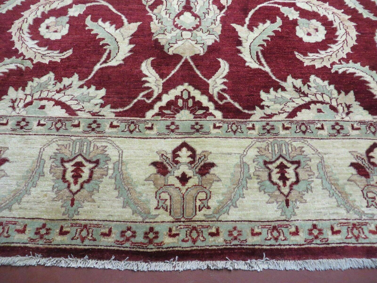 8' X 10' Vintage Fine Handmade Peshawar Agra Chobi Rug - Jewel Rugs, view 6