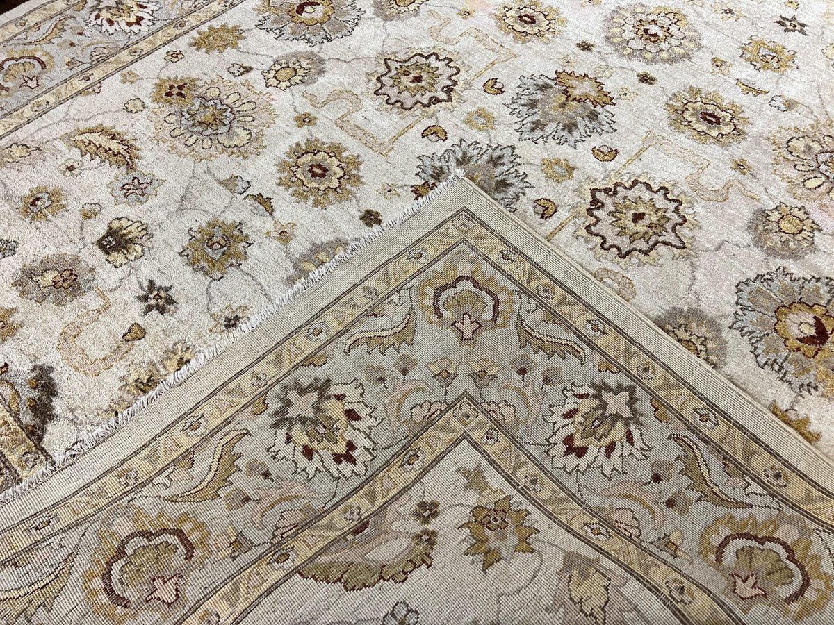 Peshawar Rug 8x10, Oushak Rug, Neutral Colors Hand Knotted Farmhouse Rug - Jewel Rugs, view 12