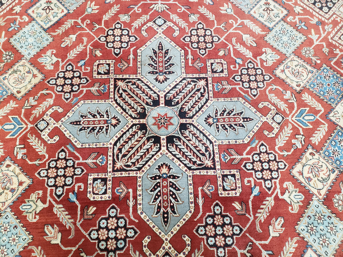 8 x11 Top Quality Veg Dye Turkish Carpet Decorative Handmade Geometric Area Rug - Jewel Rugs, view 4