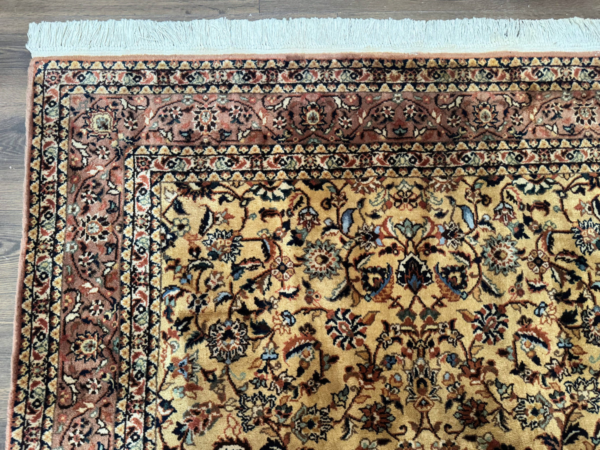 Indo Persian Rug 5x8, Light Tan/Camel, Allover Design - Jewel Rugs, view 6