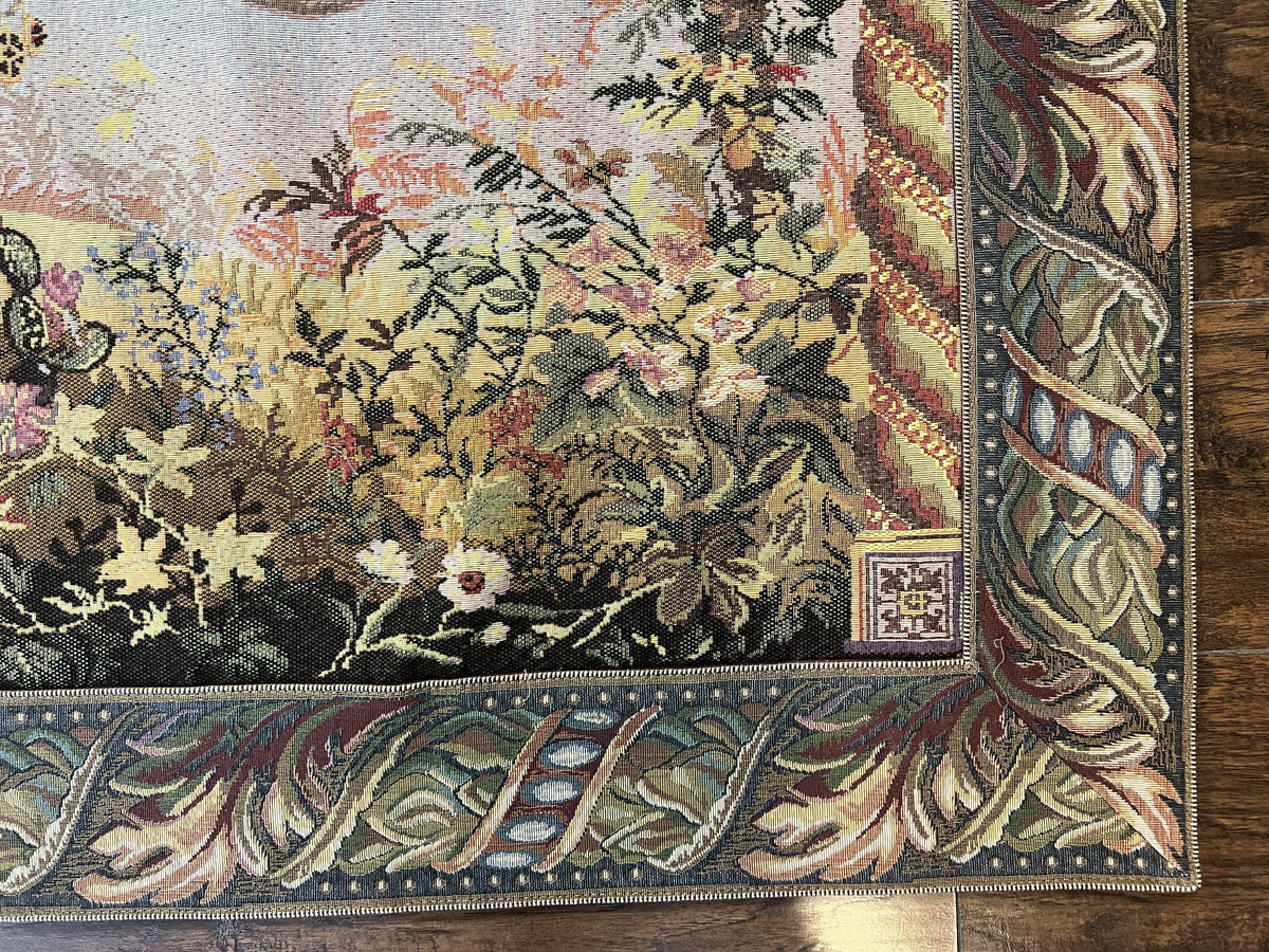 Vintage Tapestry 4 x 5.6, Adorned Elephant Pictorial - Jewel Rugs, view 9