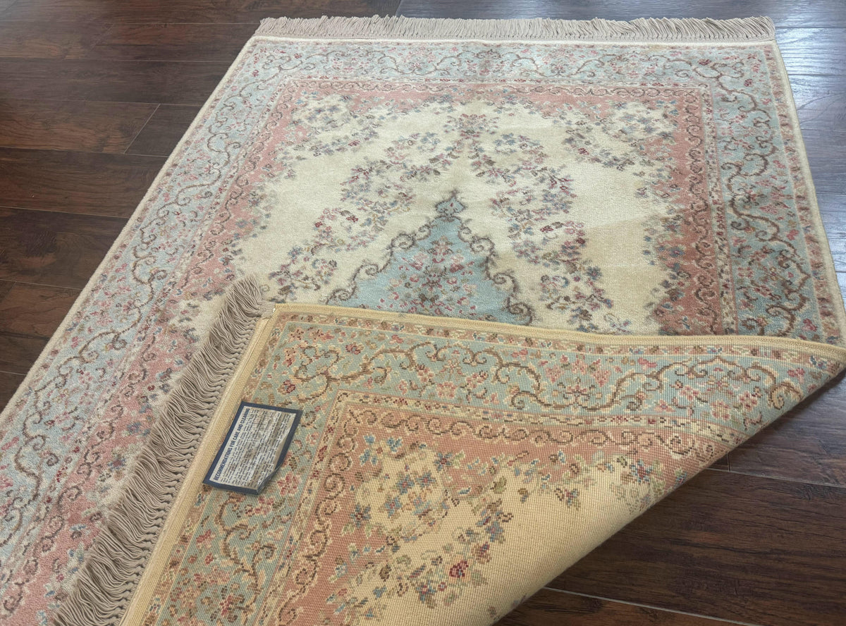 Karastan Rug 4x6, Pastel Ivory Kirman Rug #784, Wool Karastan Carpet, Original 700 Series, Vintage Karastan Area Rug, Discontinued - Jewel Rugs, view 12