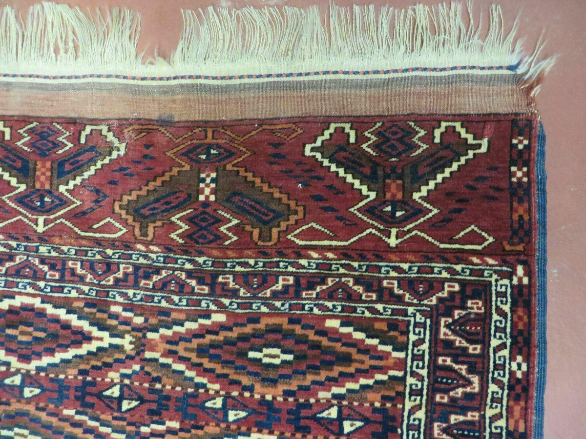 4' X 8' Antique Handmade Russian Bokhara Turkoman Yamud Wool Rug Carpet Nice - Jewel Rugs, view 8
