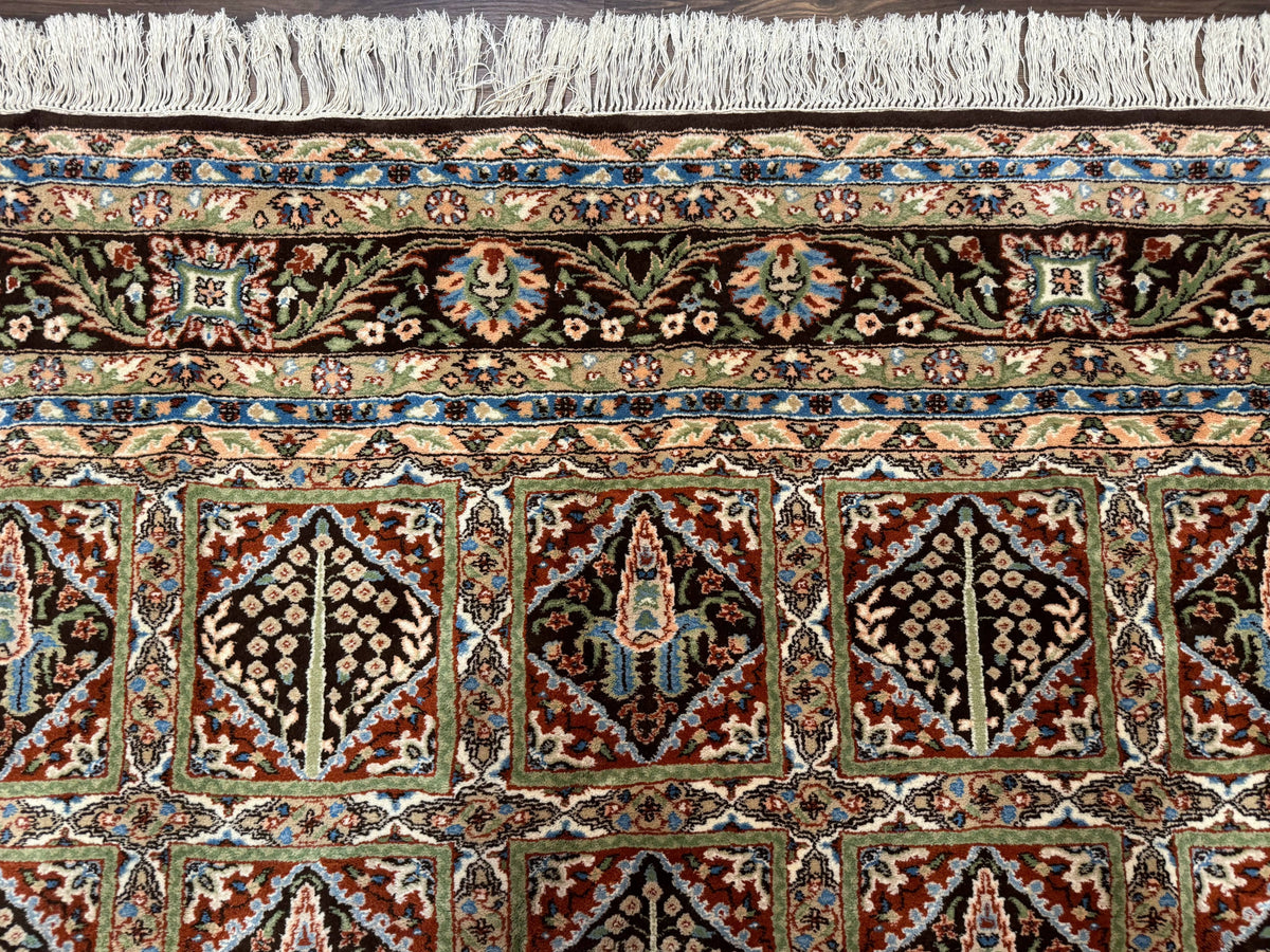 Sino Persian Rug 8x10, Panel Design, Brown, Multicolor, Wool, Cedar Trees - Jewel Rugs, view 3