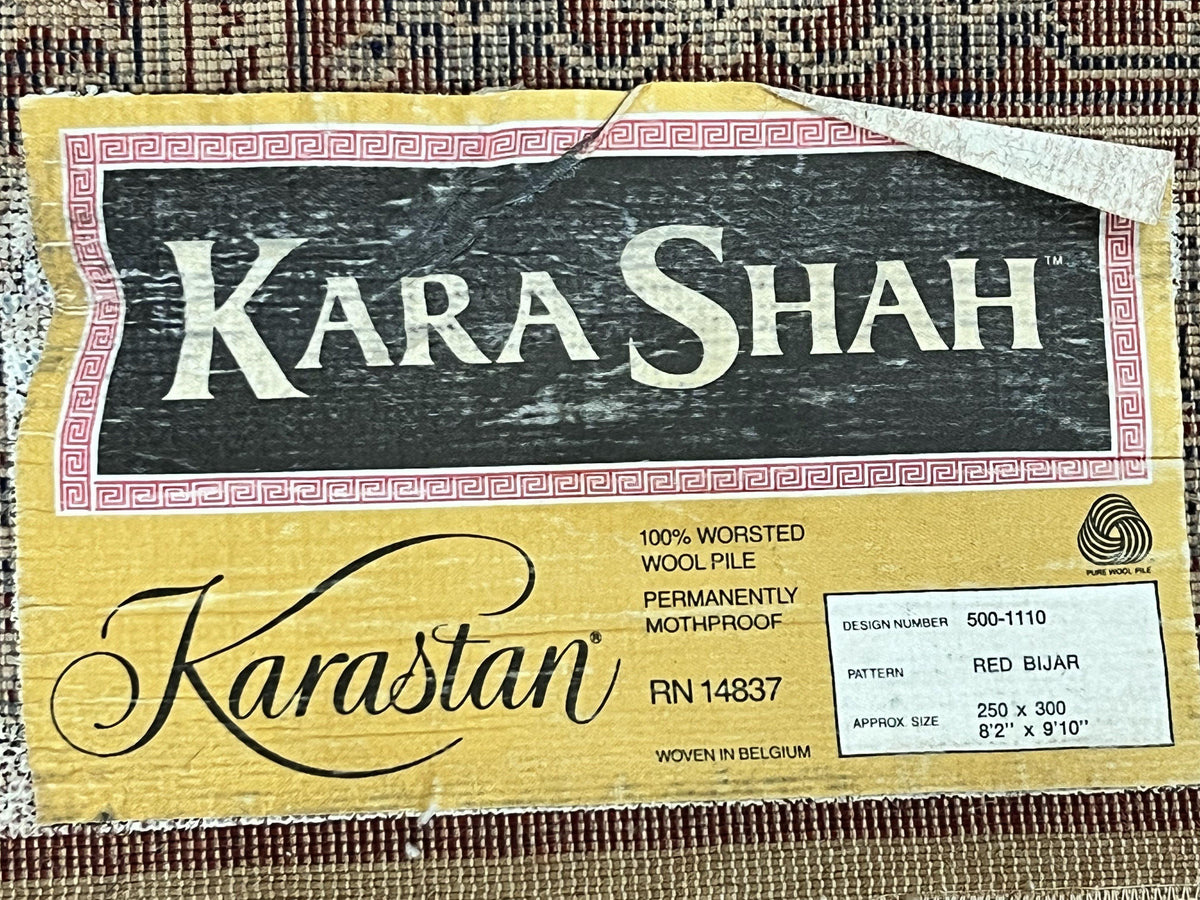 Karastan Rug 8x10, Kara Shah Red Bidjar, Belgium Power Loomed Rug, Wool Pile Karastan Rug, Vintage - Jewel Rugs, view 10