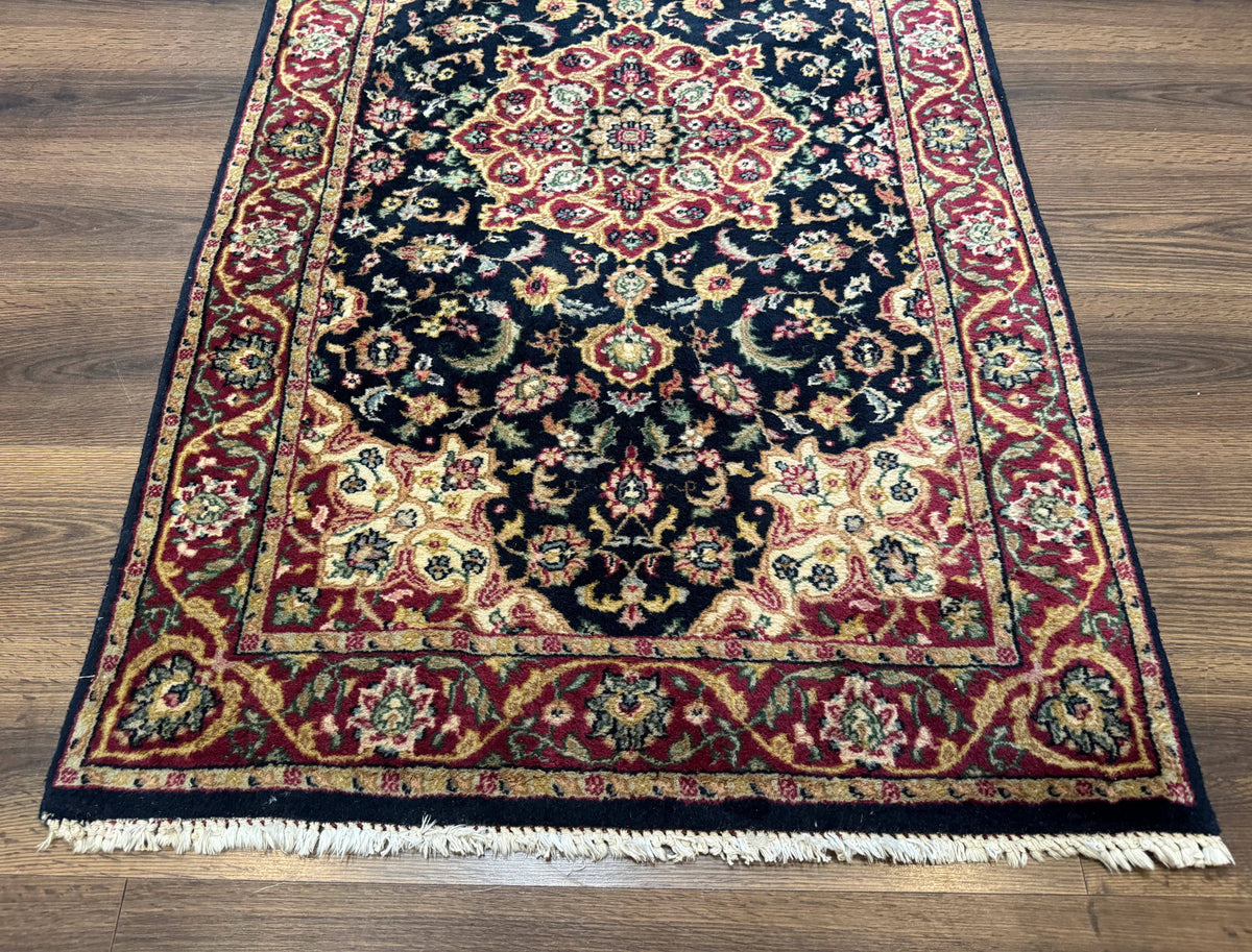 Pak Persian Sarouk Rug 3x5, Navy Blue and Red - Jewel Rugs, view 6
