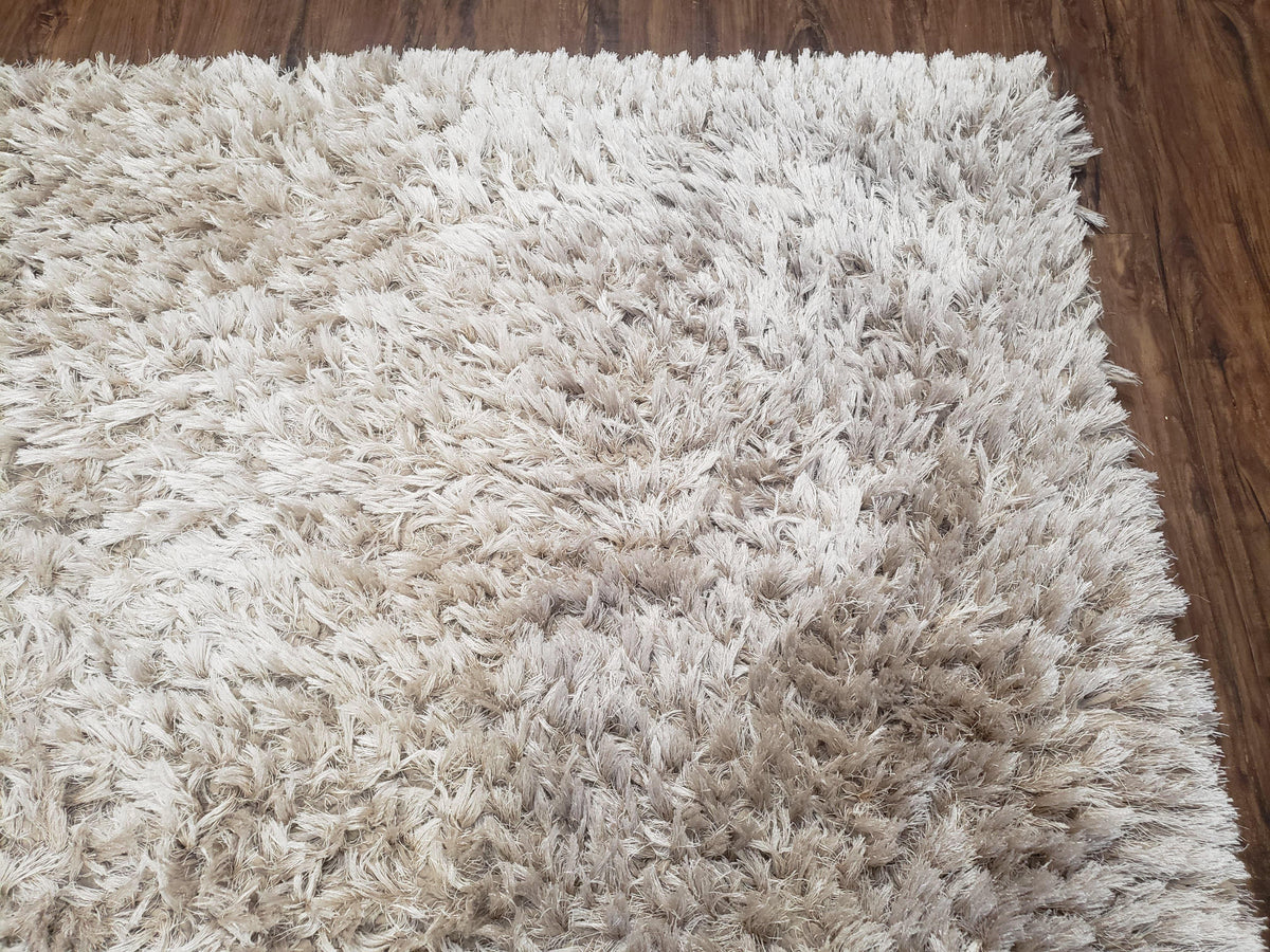Ivory Shag Rug 6x7, Flokati Carpet, Shaggy Soft Plush Pile Area Rug, Modern Contemporary - Jewel Rugs, view 8