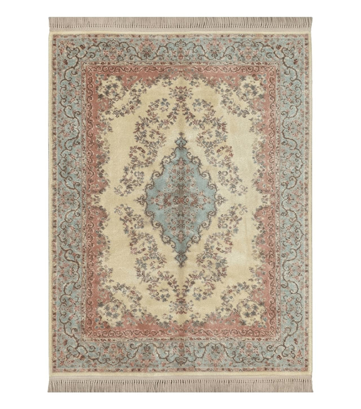 Karastan Rug 4x6, Pastel Ivory Kirman Rug #784, Wool Karastan Carpet, Original 700 Series, Vintage Karastan Area Rug, Discontinued - Jewel Rugs