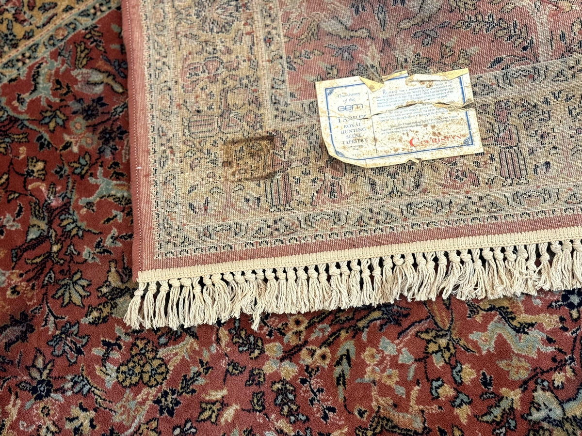Persian Hunting Design Rug 4.7 x 6.5, Hunting Scene, Red-Orange, Wool, Belgian Power Loomed Carpet - Jewel Rugs, view 11