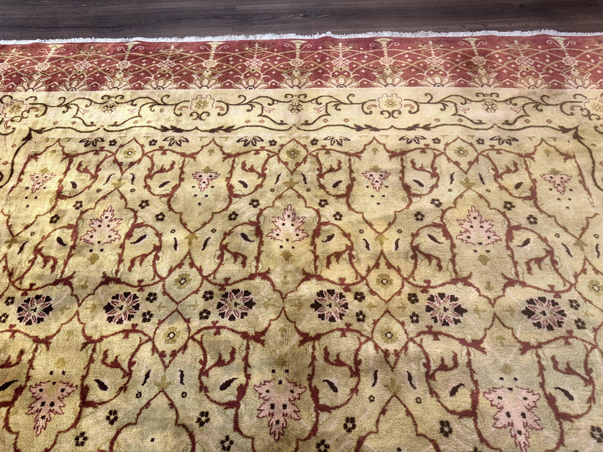Pak Persian Rug 8x10, Allover Pattern, Gold-Tan, Fine 200 KPSI - Jewel Rugs, view 4