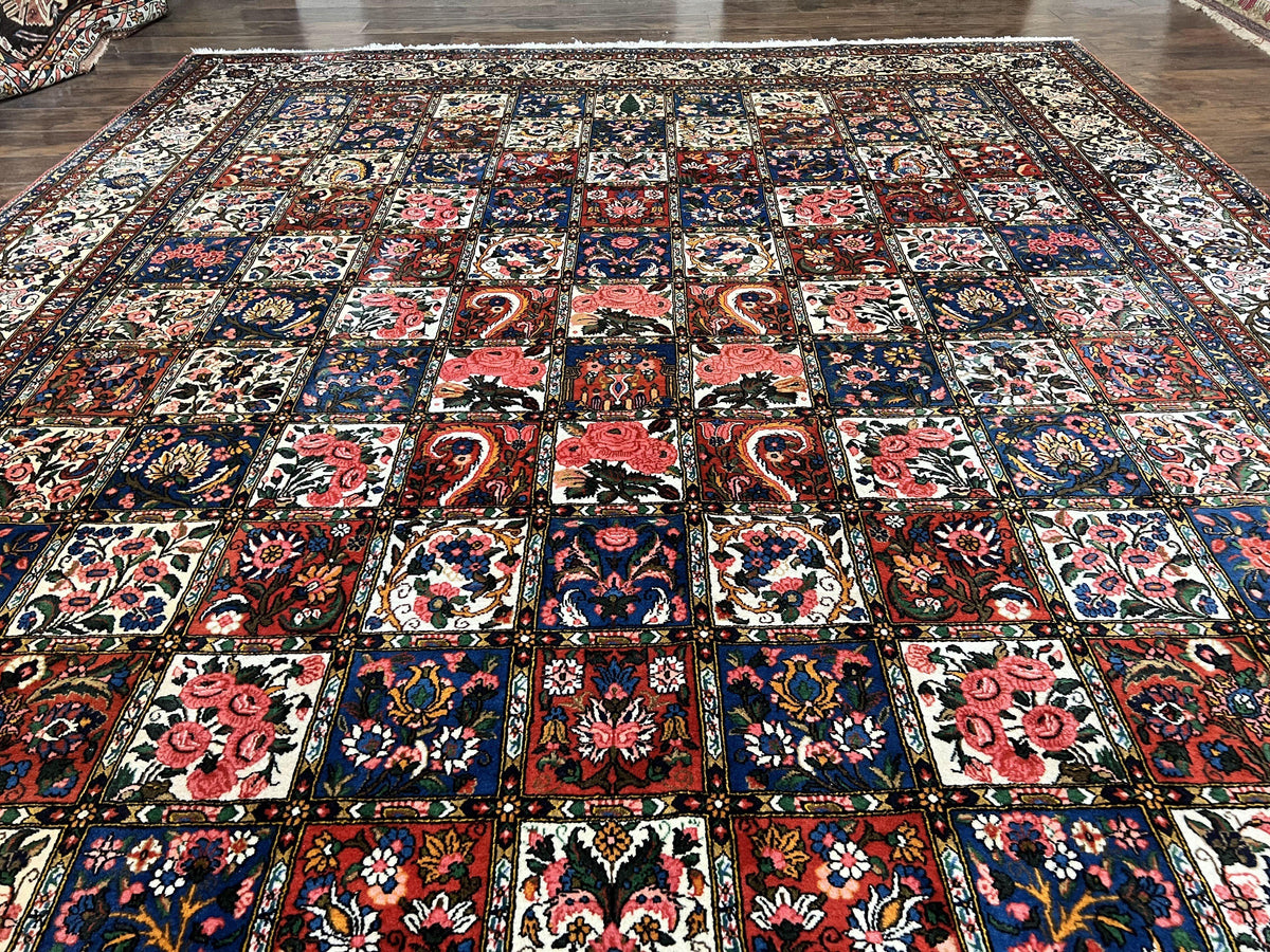 Persian Bakhtiari Rug 10x14, Multicolor Khesti Panel Design - Jewel Rugs, view 2
