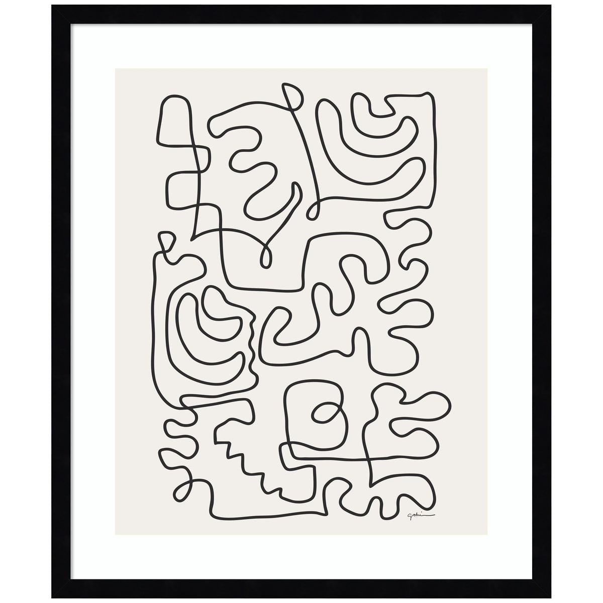 Connected Lines by Gabrielly Guedes Framed Wall Art Print
