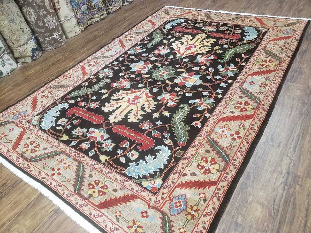 Peshawar Rug, 6x9 Rug, Hand Knotted Wool Area Rug, Black and Silver Rug, Unique Oriental Carpet, Handmade, Medium Sized Rug, Persian Rug - Jewel Rugs, view 3