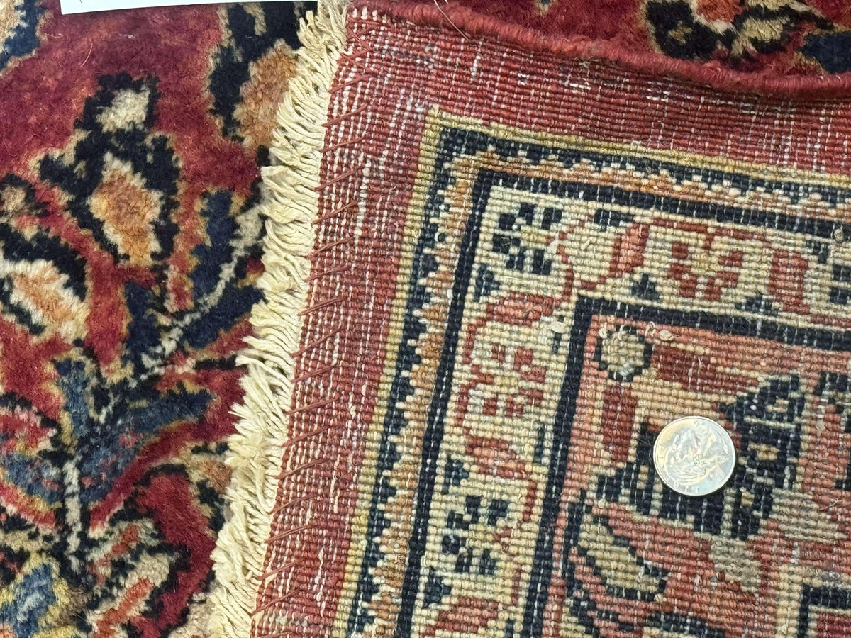 Persian Sarouk Rug 10x18, Palace Size Antique Persian Carpet, Wool, Red, Floral, Handmade Traditional Persian Rug, Extra Large Rug - Jewel Rugs, view 10