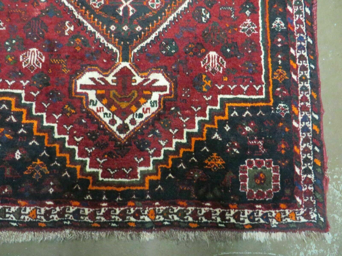 4' X 6' Antique Handmade Turkish Wool Veg Dyes Rug Organic Red Nice M10 - Jewel Rugs, view 10