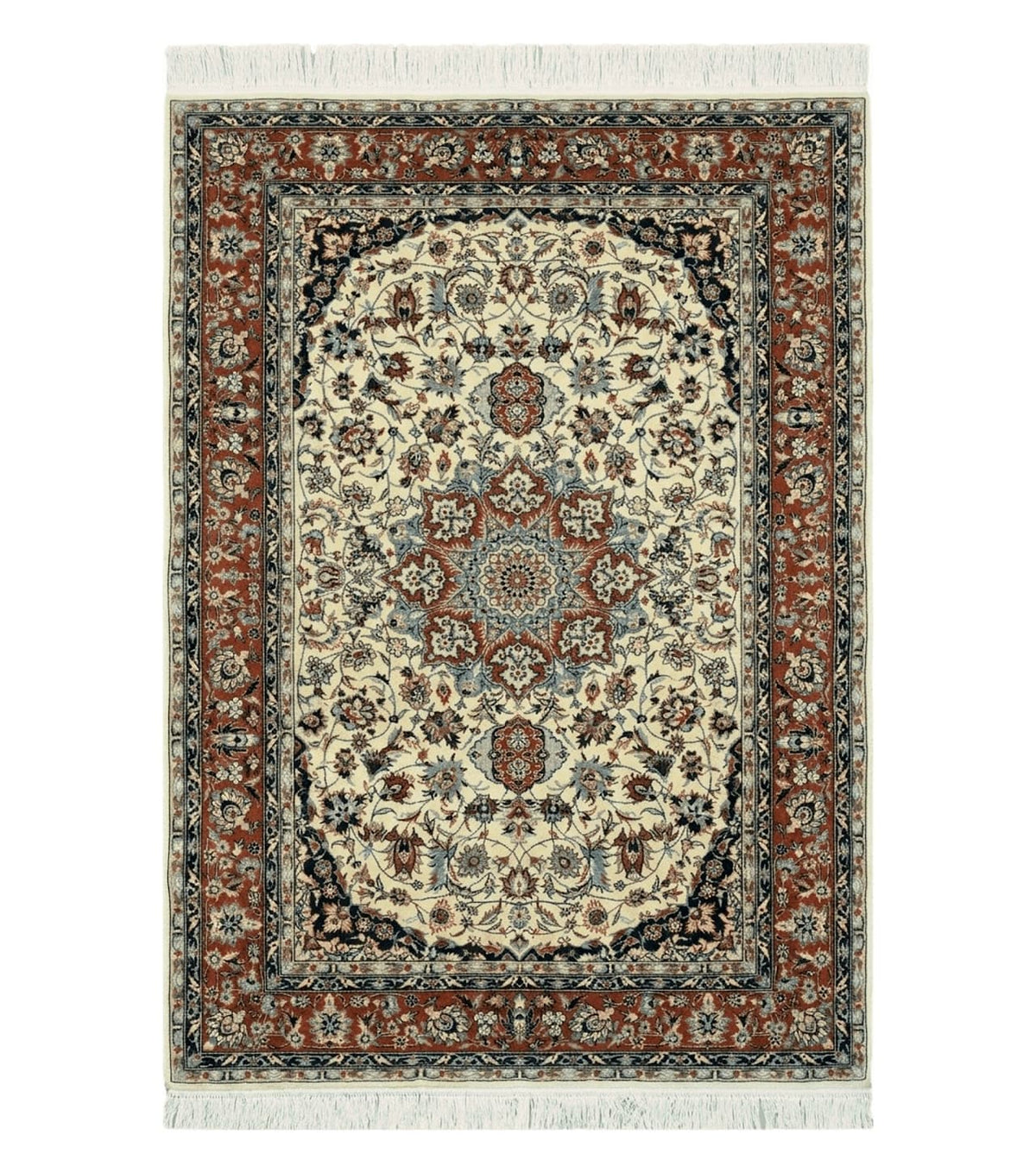 4' X 6' Handmade Ultra Fine Chinese Floral Oriental Wool Rug Hand Knotted Beige - Jewel Rugs