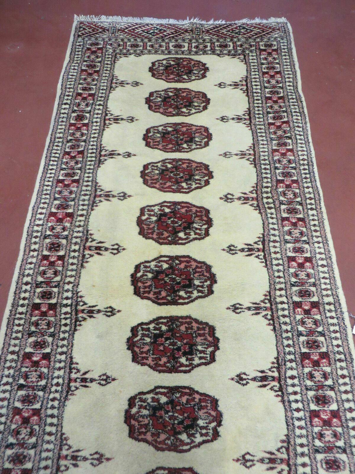 2' 7" x 7' Handmade Finely Knotted Pakistani Turkoman Bokhara Detailed Wool Rug - Jewel Rugs, view 5