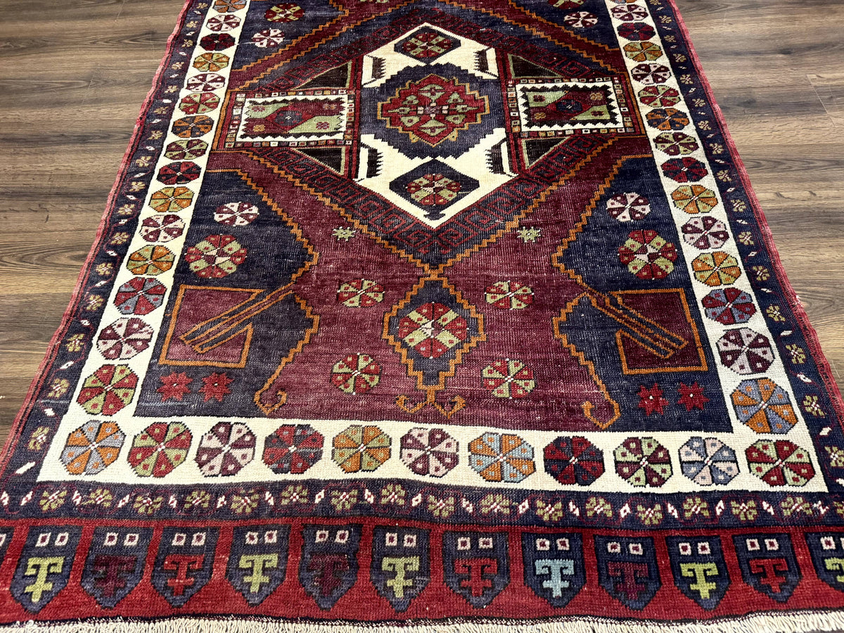 Turkish Kazak Rug 5x7, Geometric - Jewel Rugs, view 6