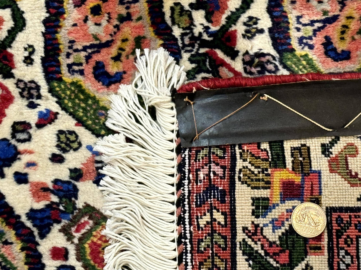 Persian Kurdish Rug 8x11, Repeated Allover Boteh Paisley Design, Bird Pictorials, Rare Antique Sannadaji Carpet - Jewel Rugs, view 12