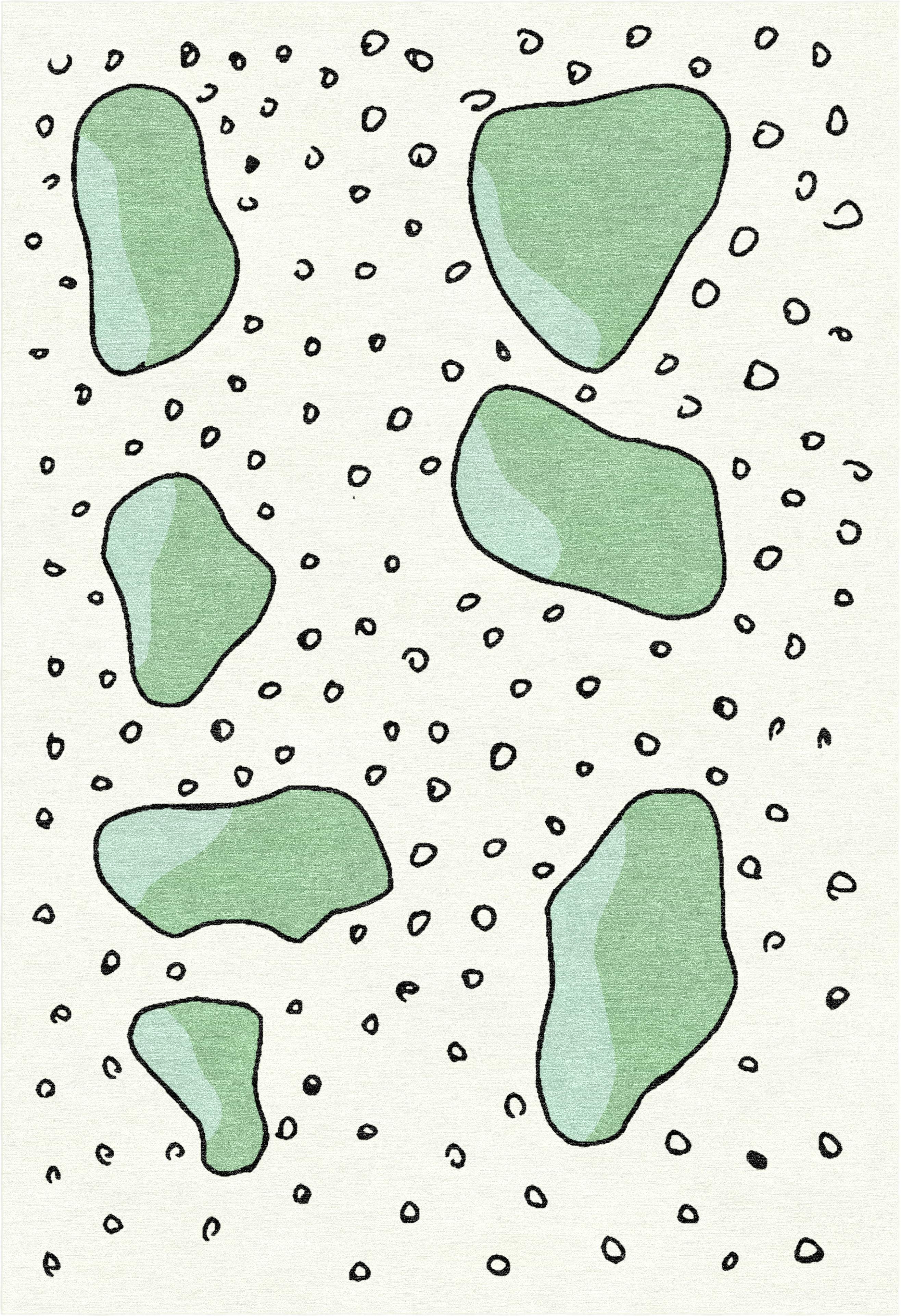 "Desert Stones" - White Handmade Wool Rug, Desert Stones - image 4
